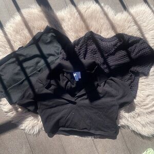 Black Crop Tops Bundle